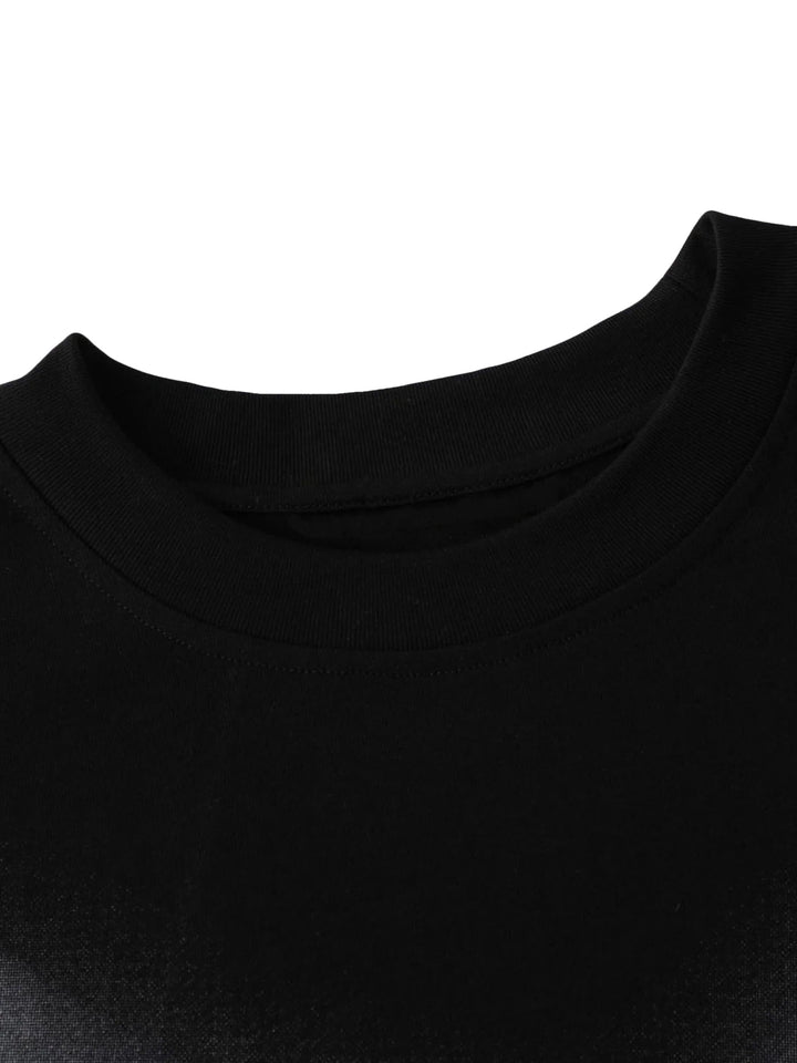 Ayuuki Loose American Fuzzy Fun Printed T-shirt