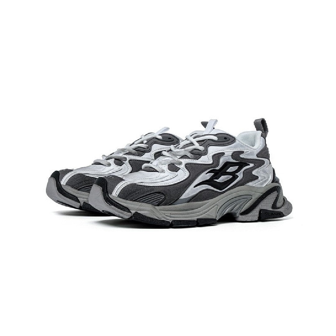 Gray Thick Soled Sneakers