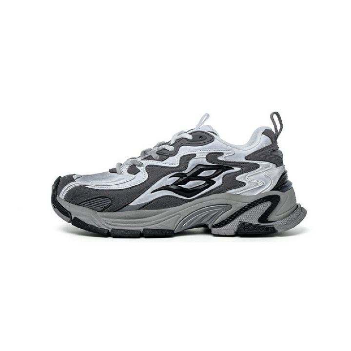 Gray Thick Soled Sneakers