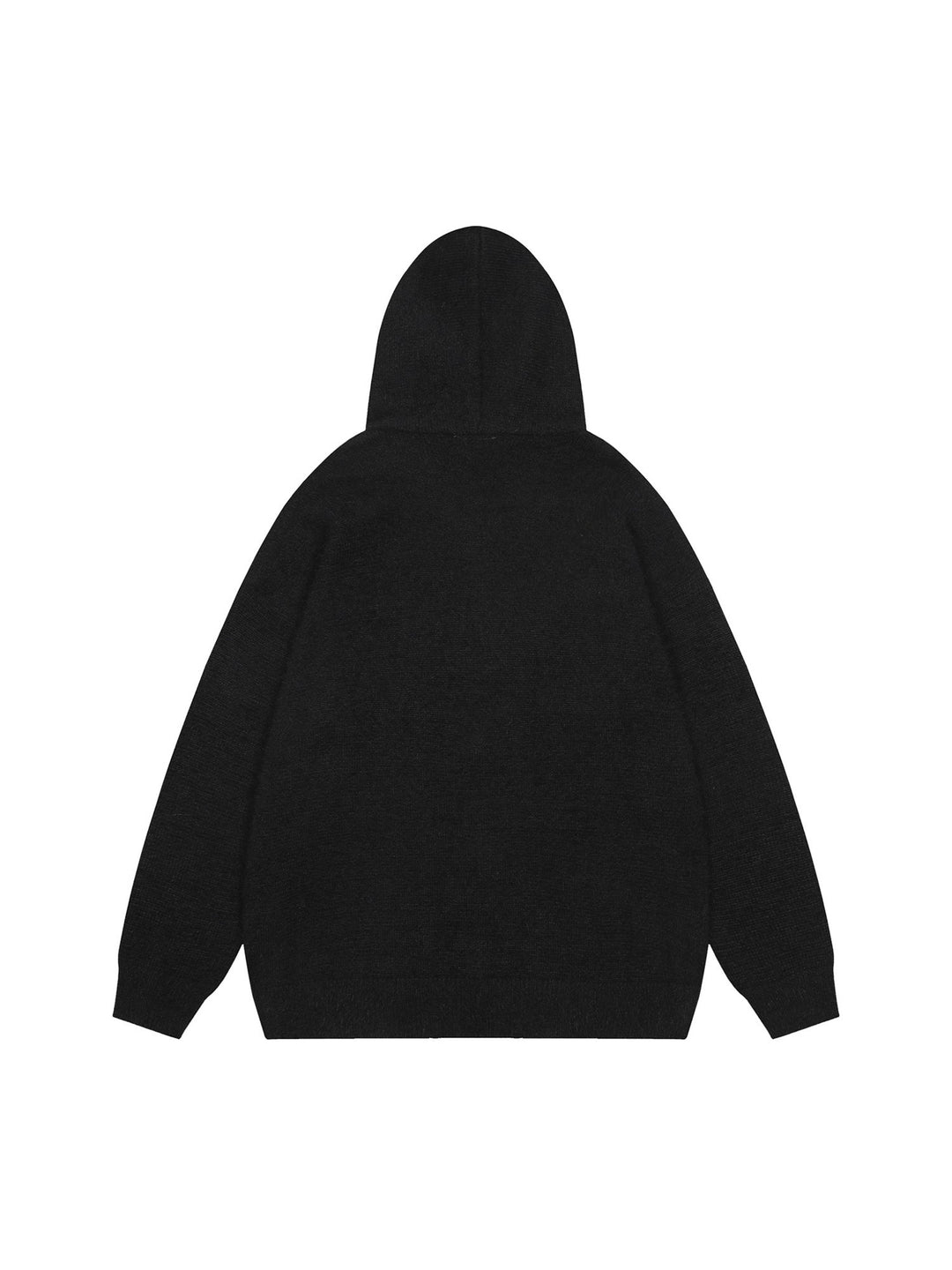 Ayuuki Star Knit Hooded Zip Up Cardigan Sweater