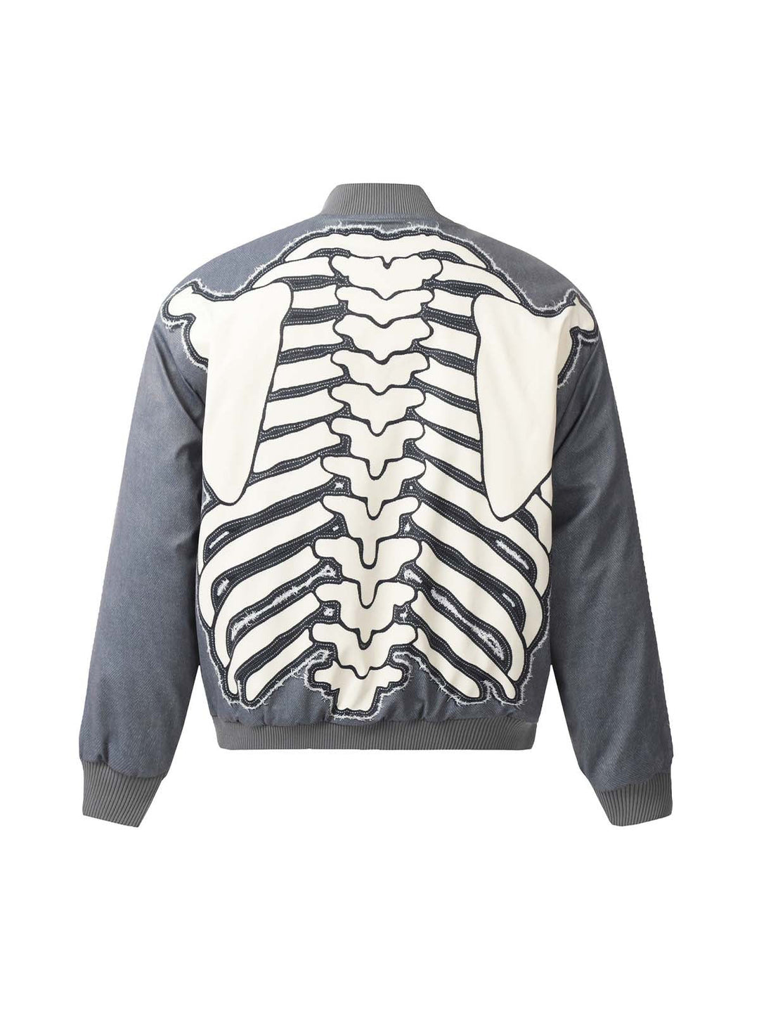 Ayuuki Skull Print Bomber Jacket