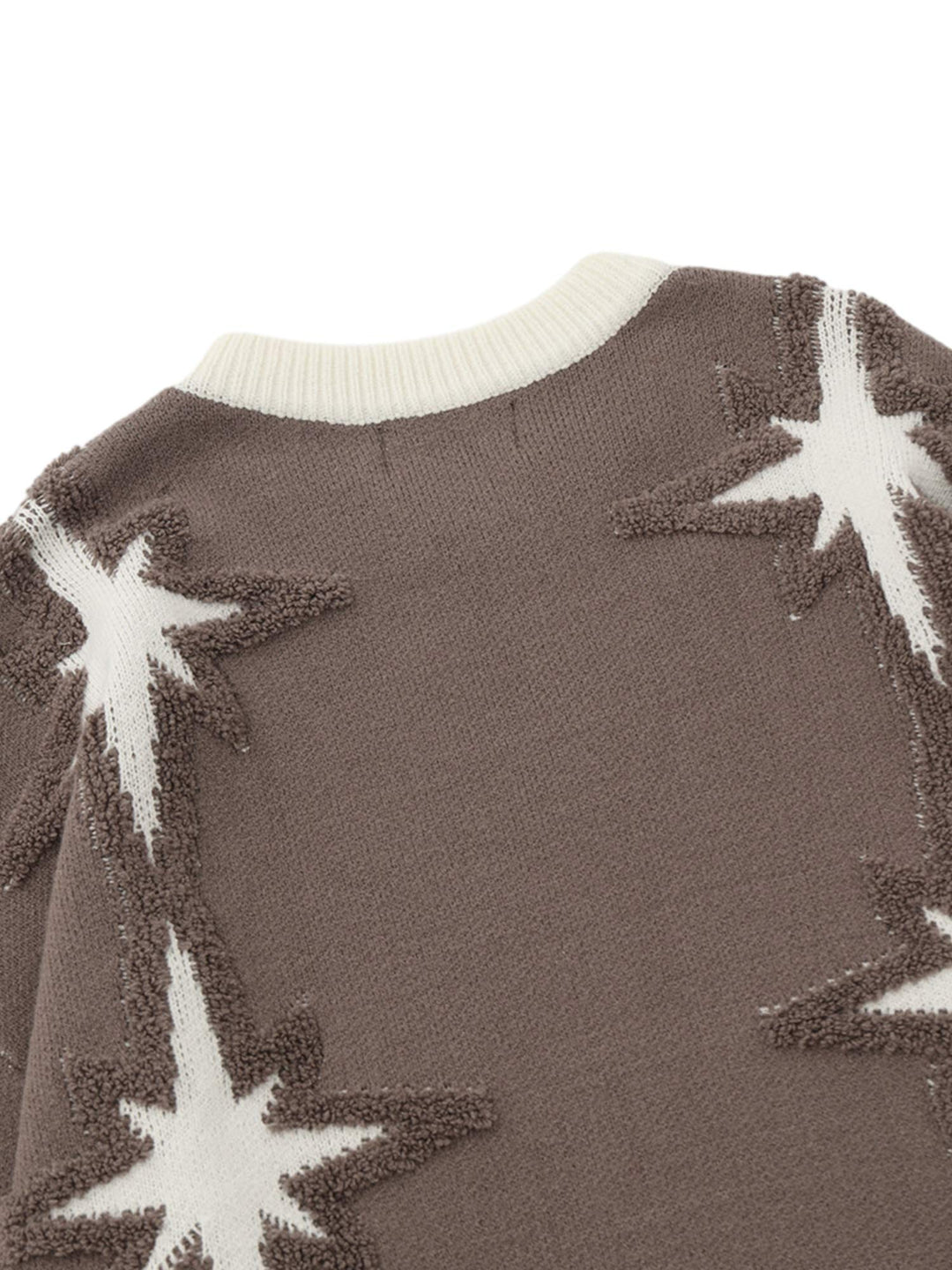 Ayuuki Star Jacquard Crew Neck Sweater