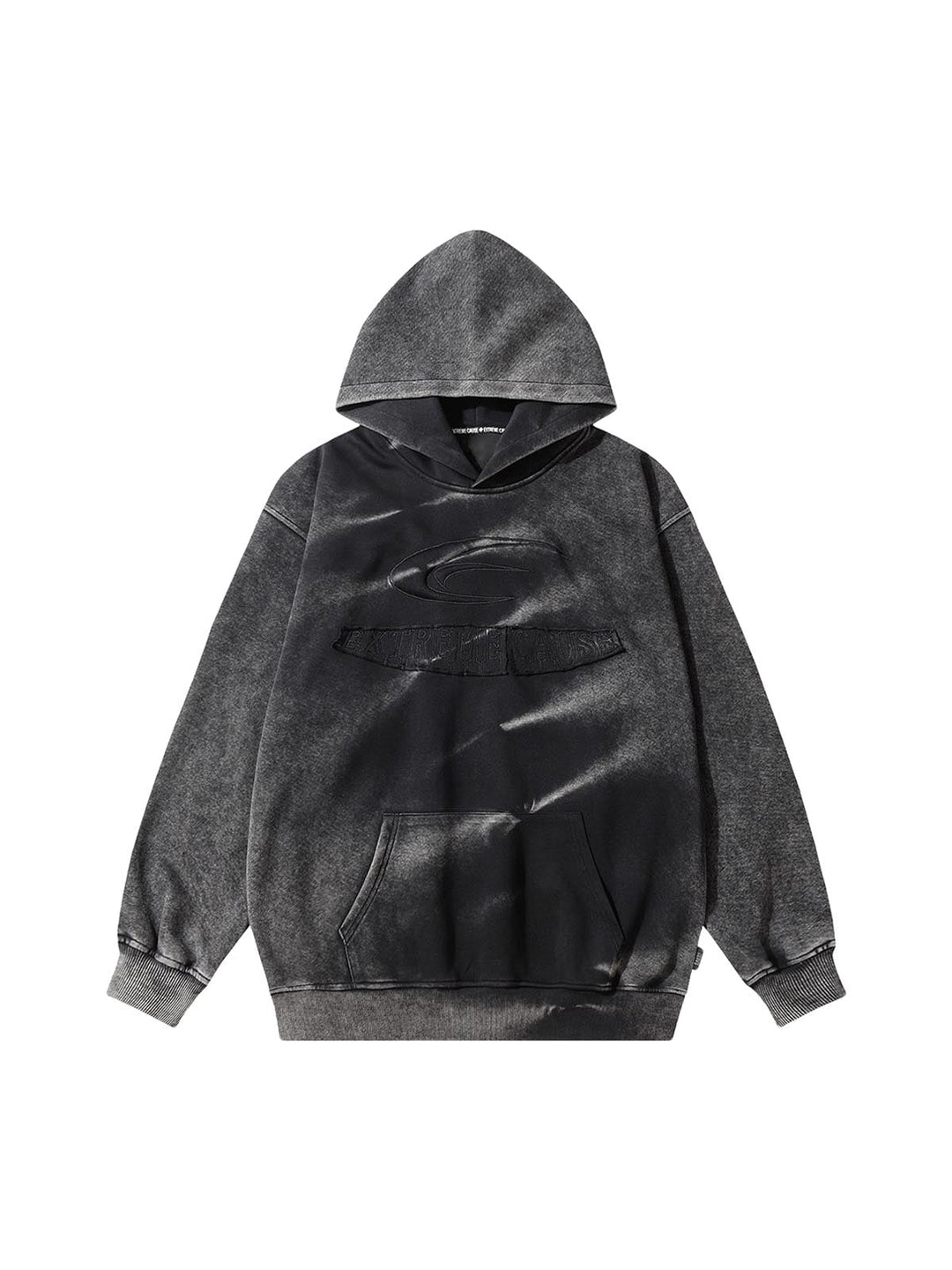 Ayuuki Tie-dye Contrasting Print Pullover Hoodie