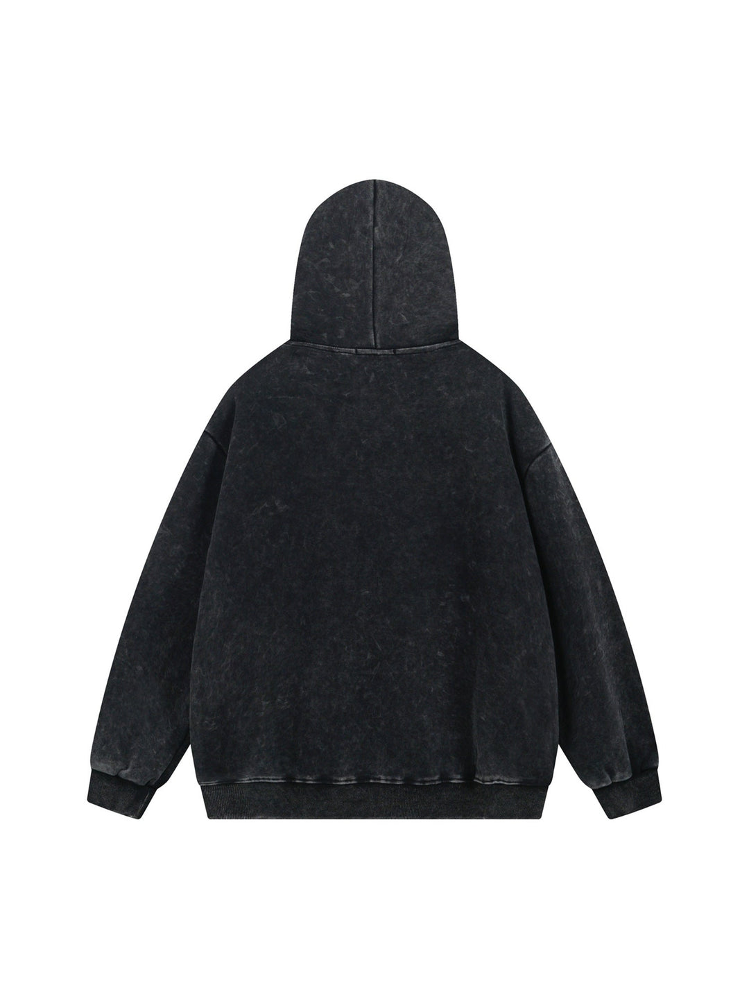 Ayuuki Washed Flame Printed Hooded Fleece Sweatshirt