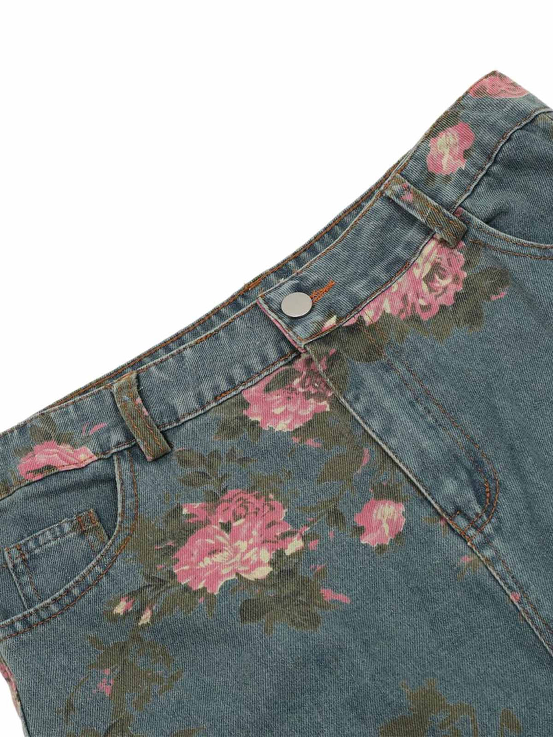 Ayuuki Floral Print Straight Jeans