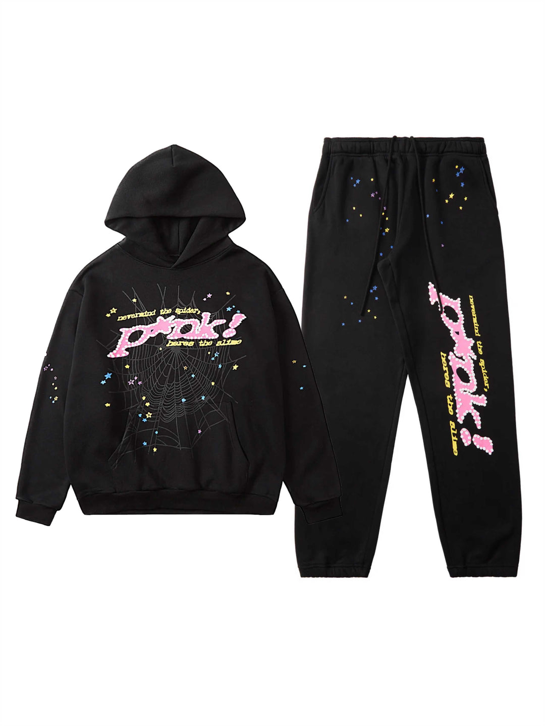 Ayuuki Spider Printed Sweatshirt And Sweatpants Set