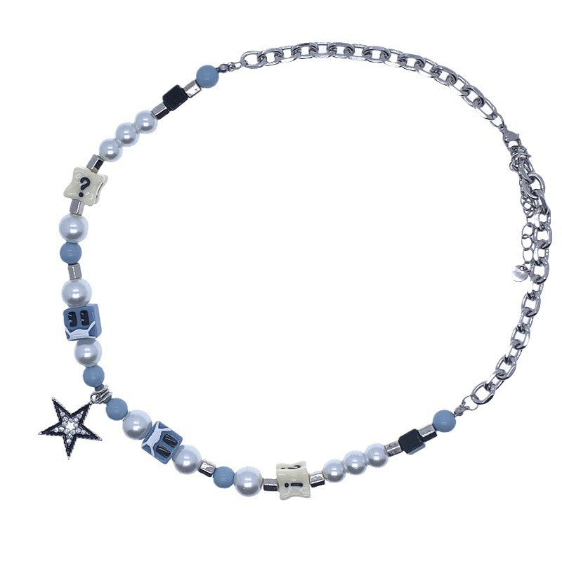 Diamond Star Beaded Necklace