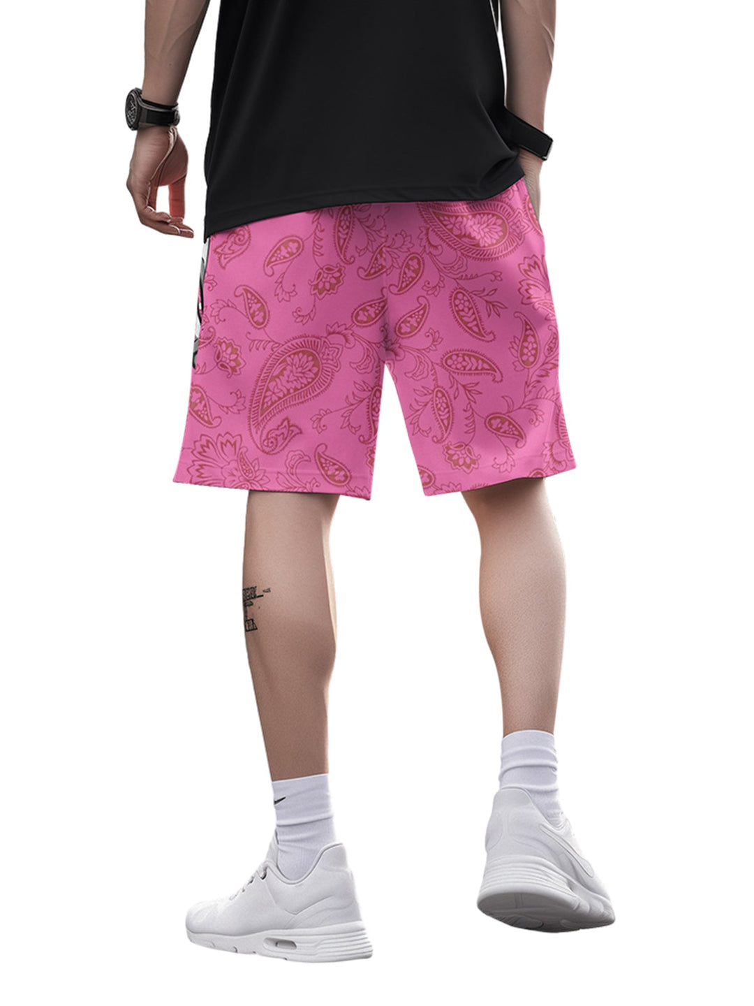 Ayuuki Skull Hand Print Hip-hop Shorts