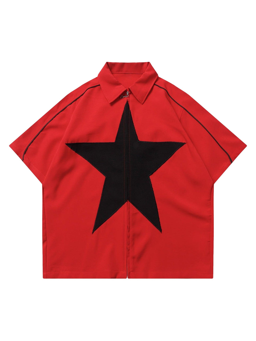 Ayuuki Star Zipper Design Shirt -1575