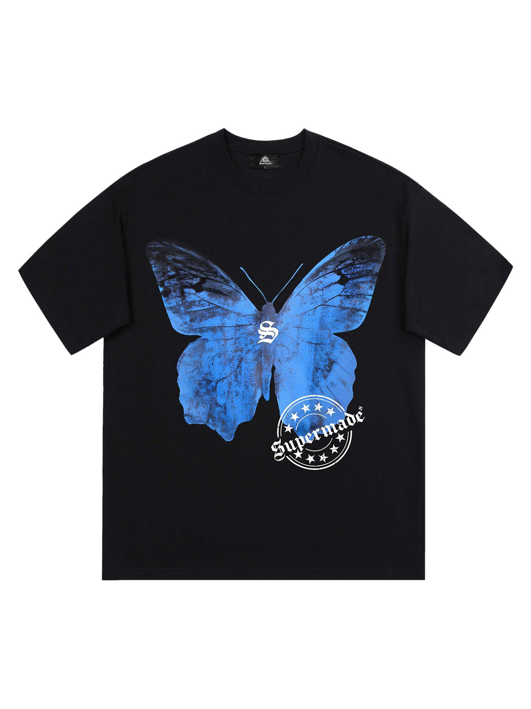 Ayuuki Street Hip-Hop Butterfly Stamp T-shirt