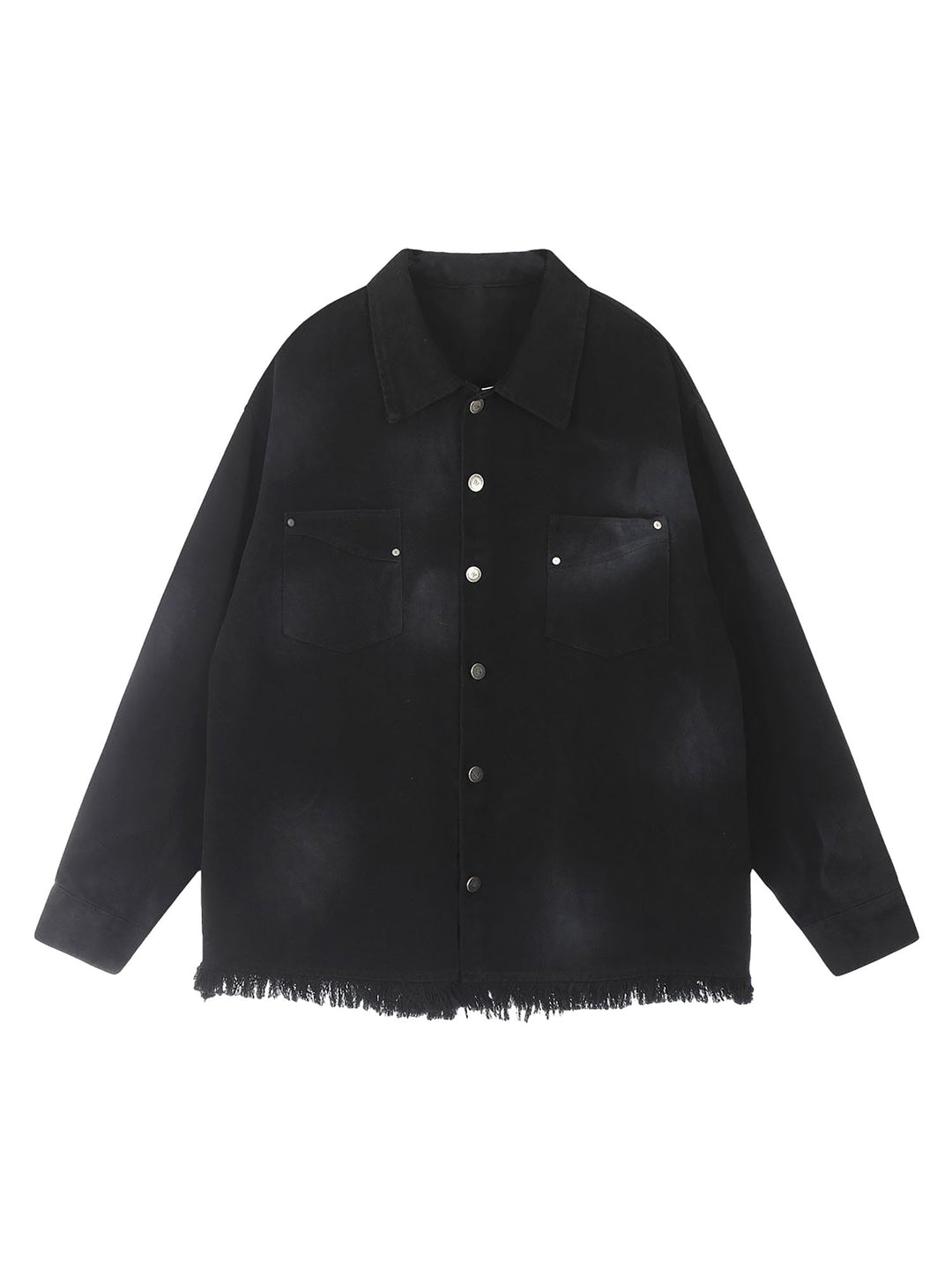 Ayuuki High Street Hip-hop Distressed Printed Shirt