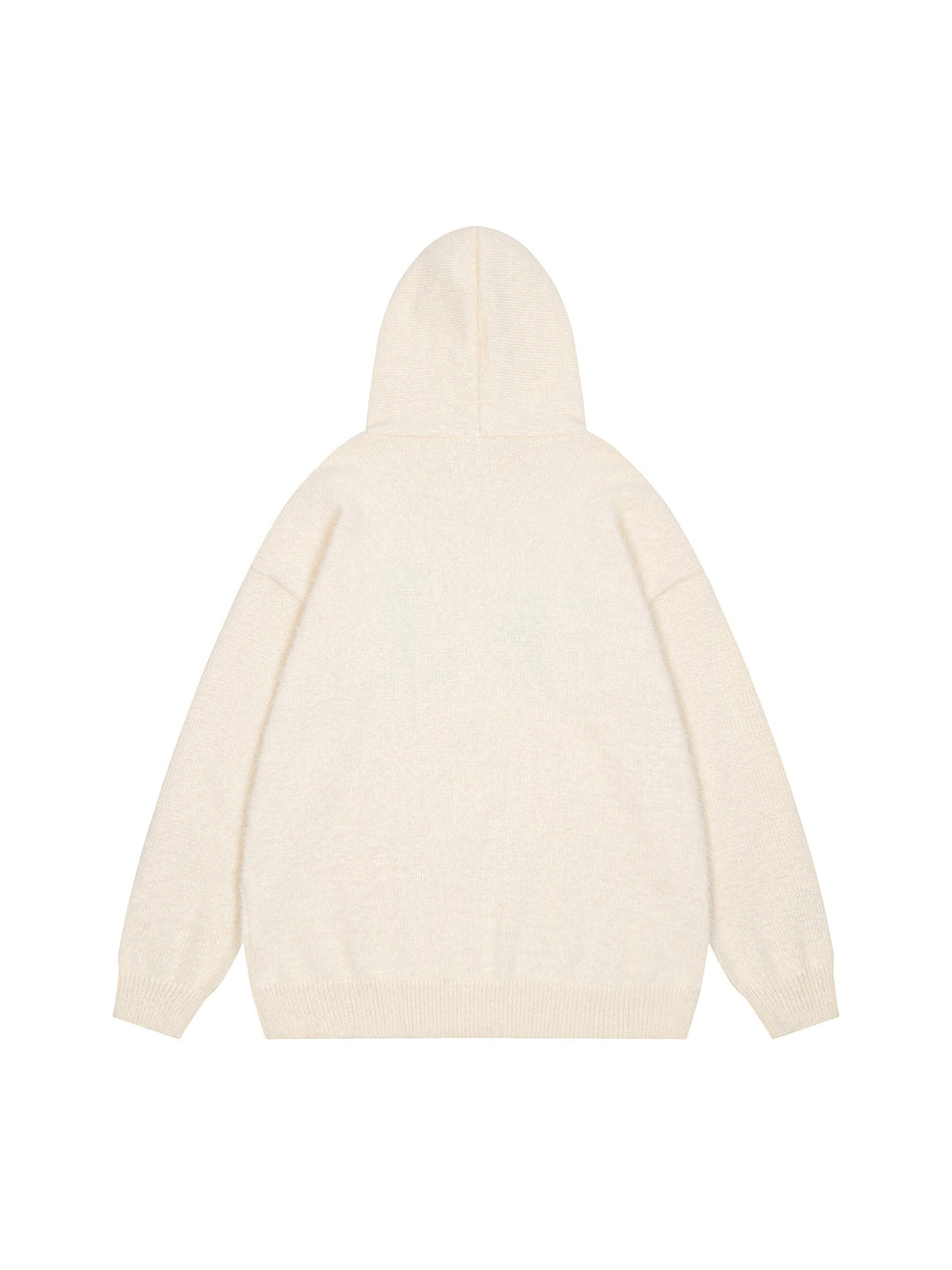 Ayuuki Star Knit Hooded Zip Up Cardigan Sweater