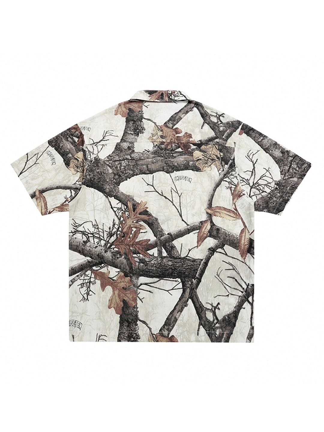 Ayuuki Retro Branches & Fallen Leaves Print Workwear Set