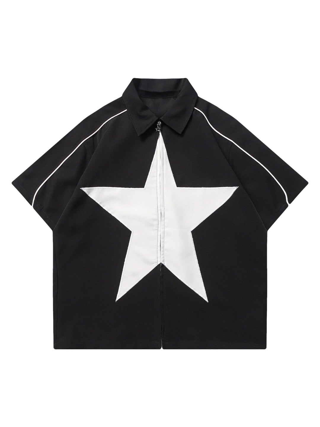 Ayuuki Star Zipper Design Shirt -1575