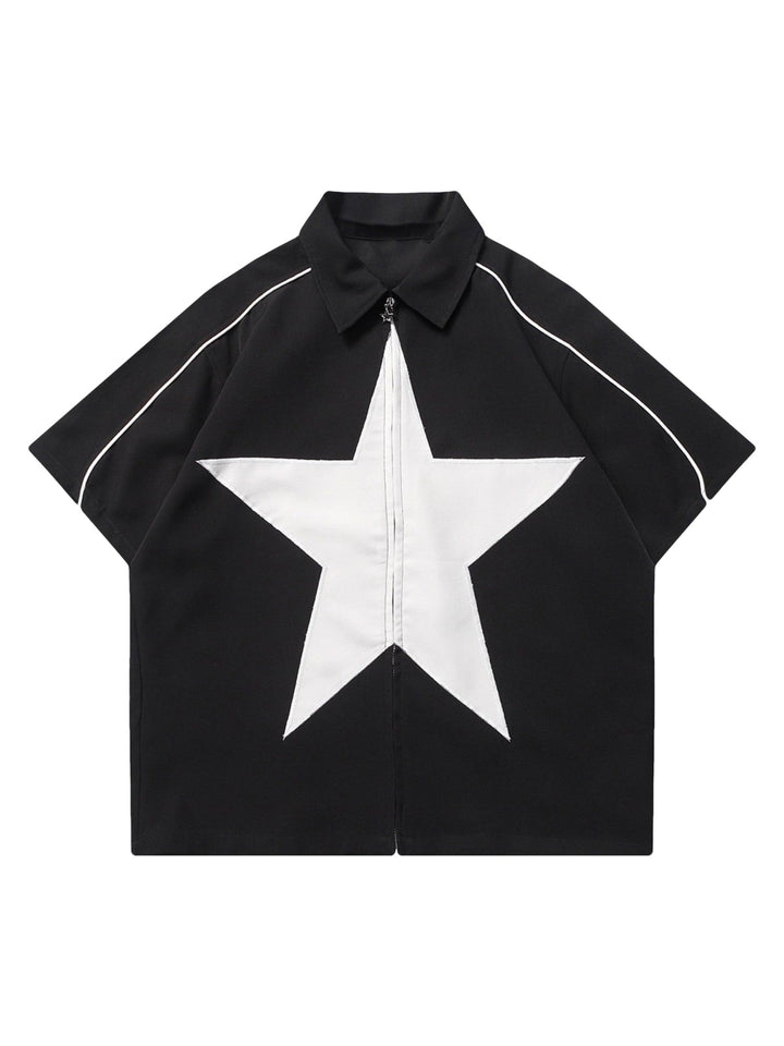 Ayuuki Star Zipper Design Shirt -1575