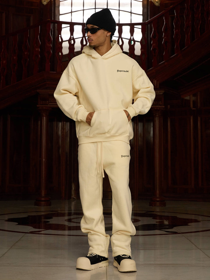 Ayuuki Street Hip-Hop Letters Fleece Tracksuit