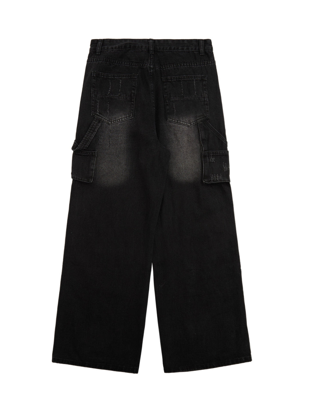 Ayuuki Street Star Rivet Patchwork Washed Jeans