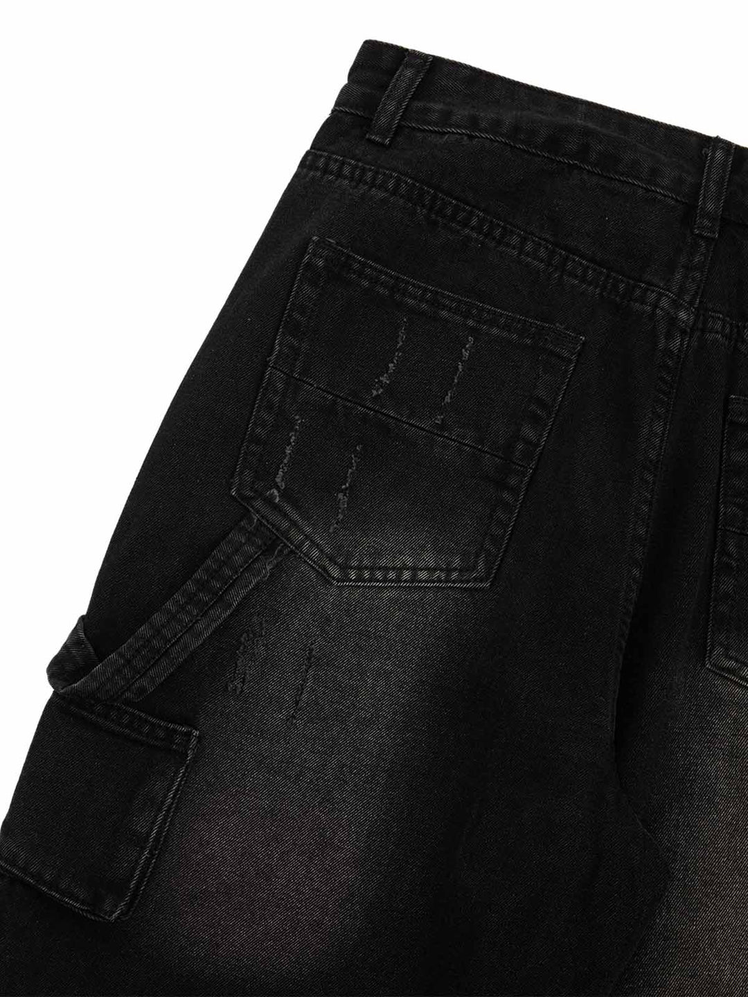 Ayuuki Street Star Rivet Patchwork Washed Jeans