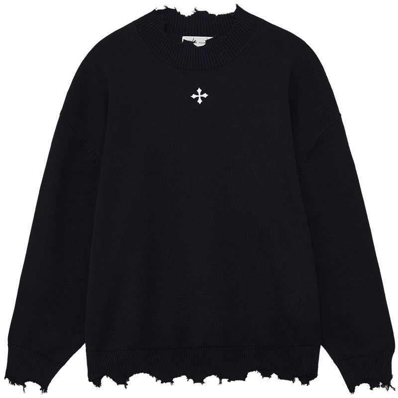 Cross Embroidery Sweater