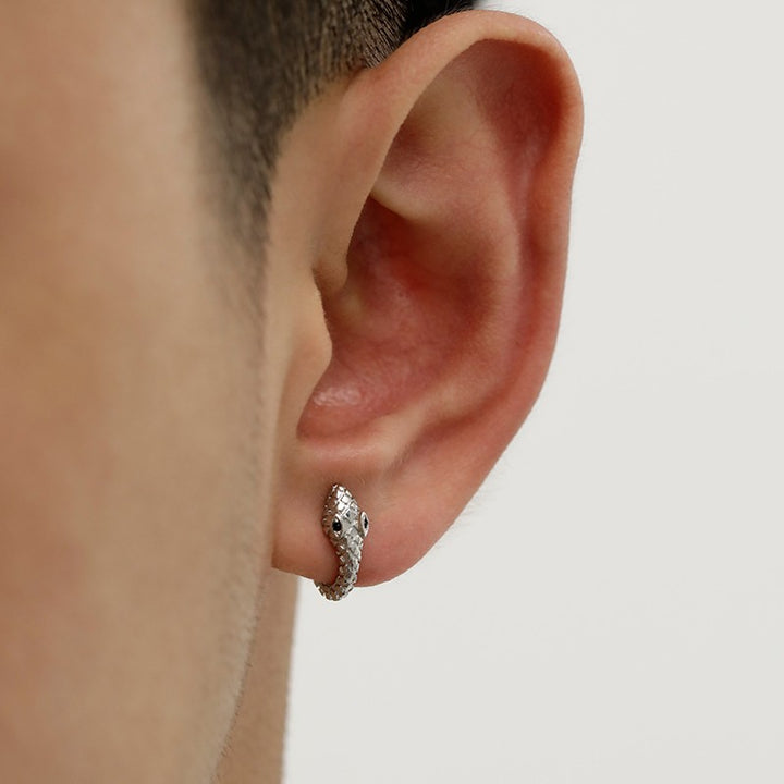 Titanium Snake Shaped Earring