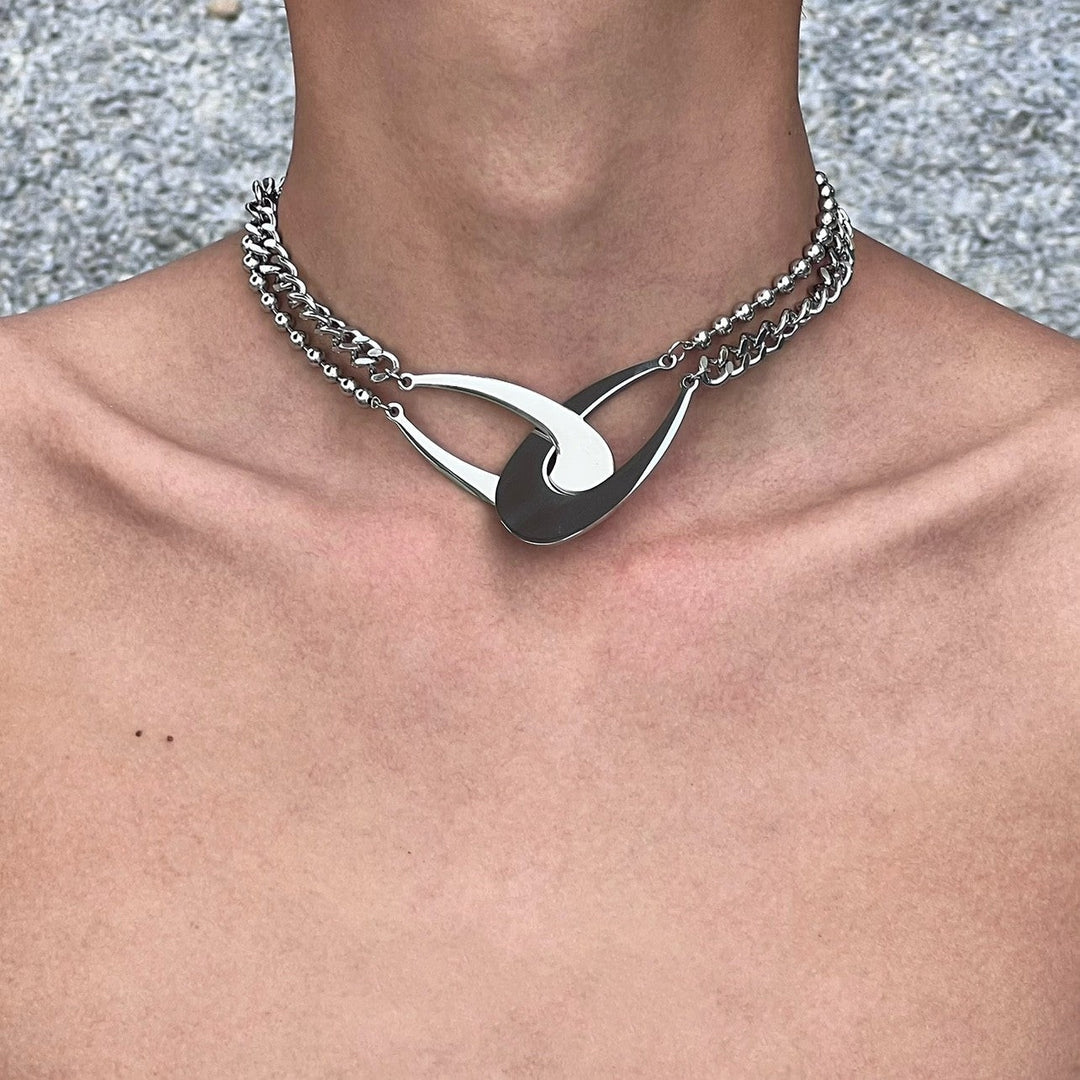 Geometric Irregular Metal Necklace