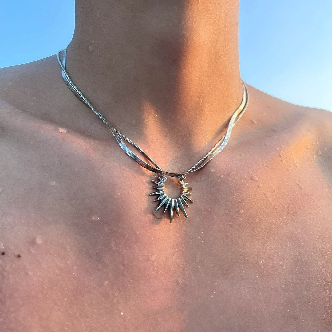 Sun God Titanium Steel Necklace