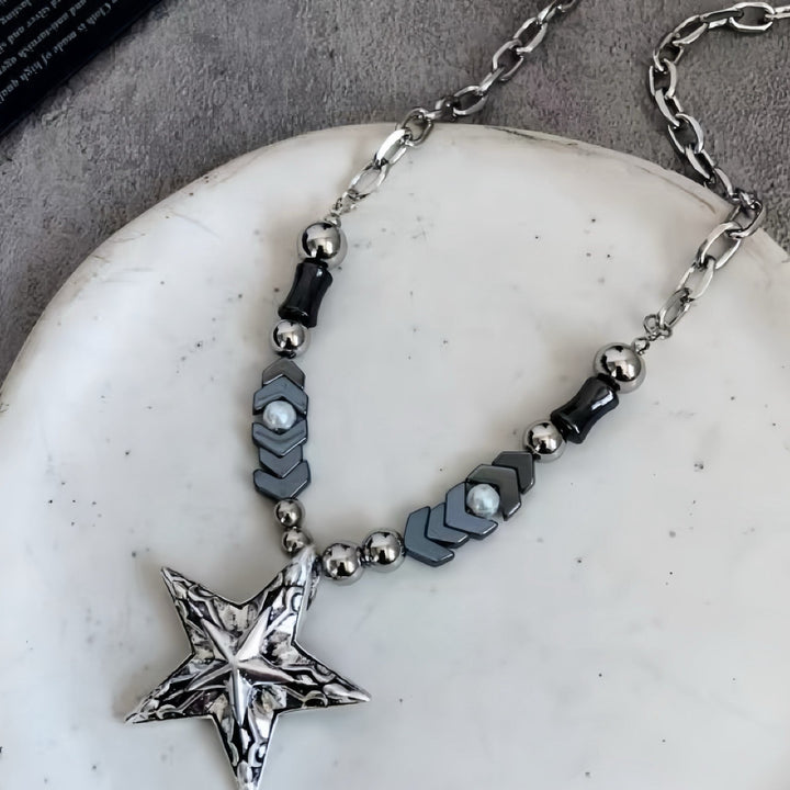 Retro Five Pointed Star Necklace