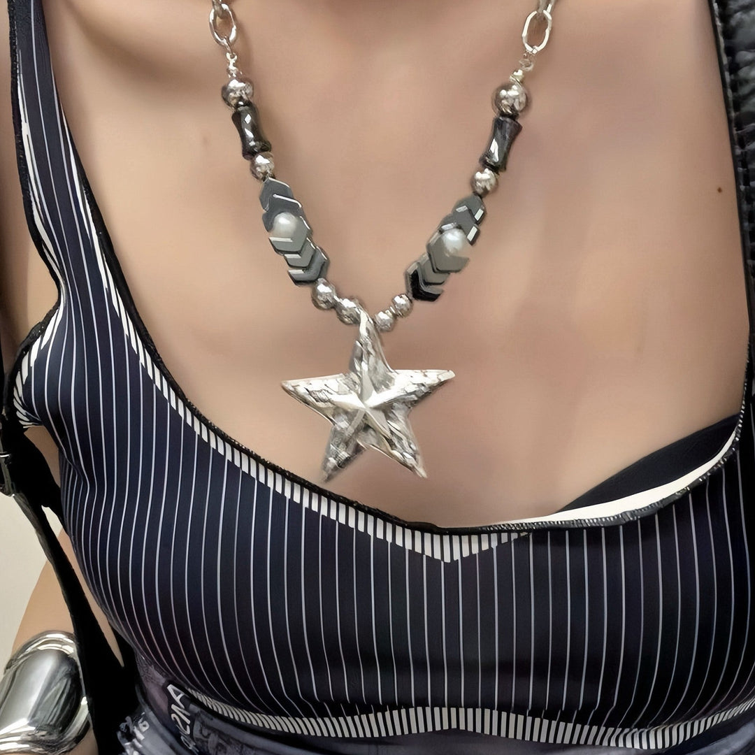 Retro Five Pointed Star Necklace