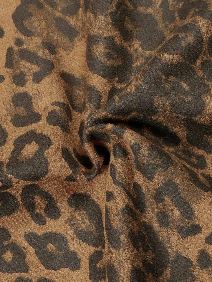 Ayuuki Cheetah Print Suede Tracksuit - 2277