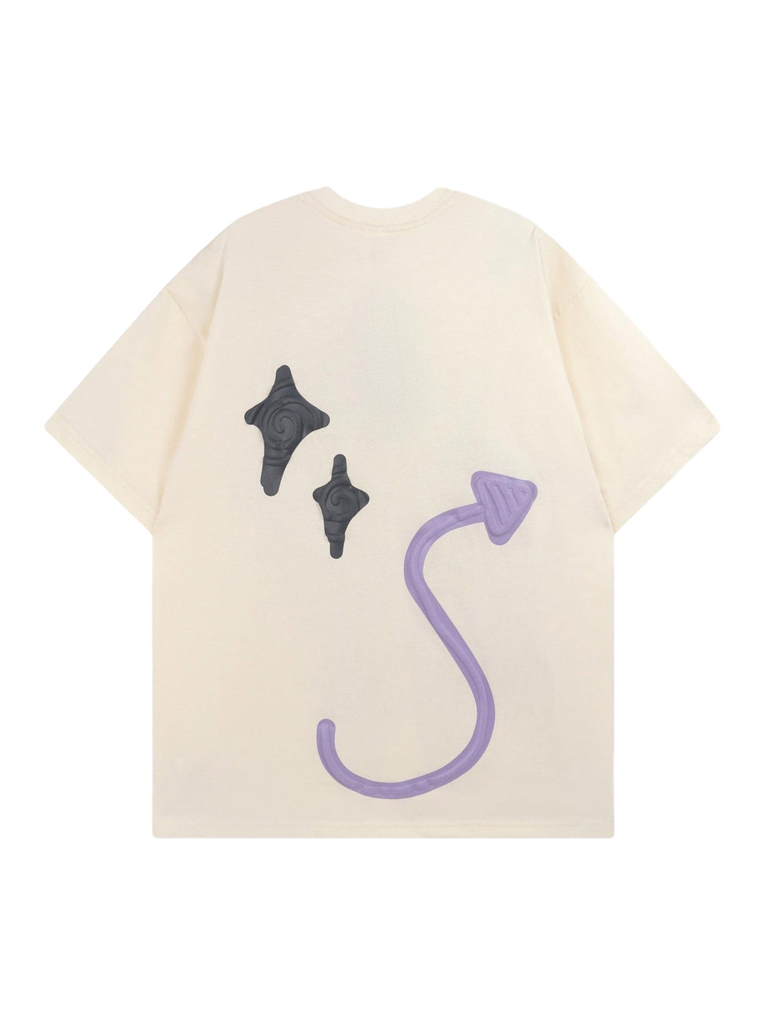 Ayuuki Made Retro Skull Letter Foam T-shirt