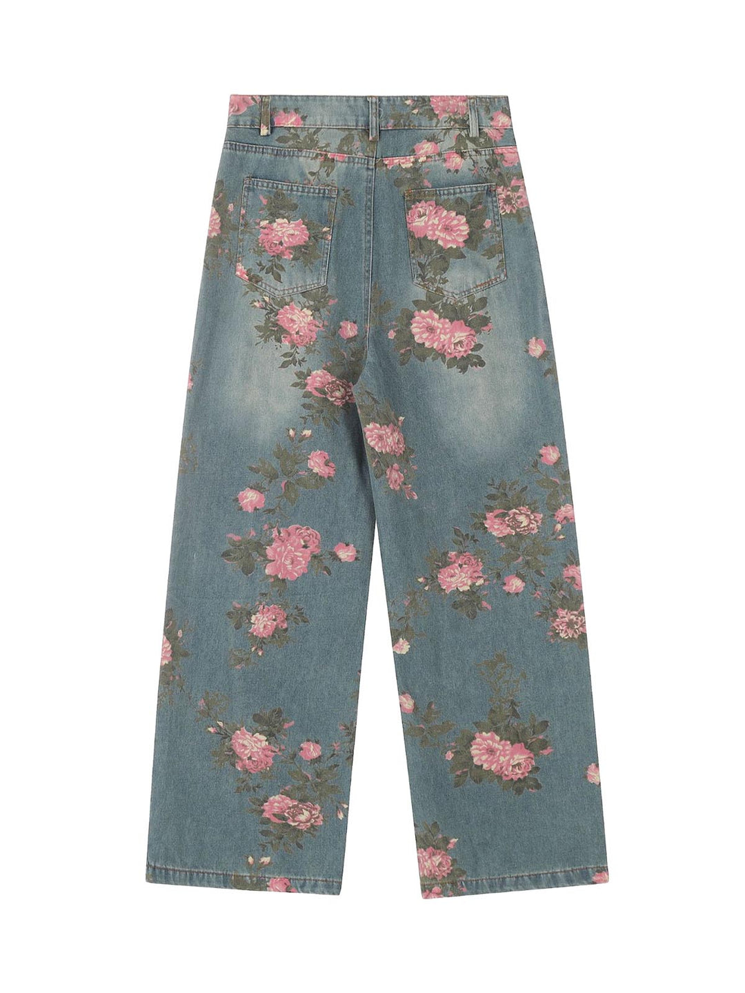 Ayuuki Floral Print Straight Jeans