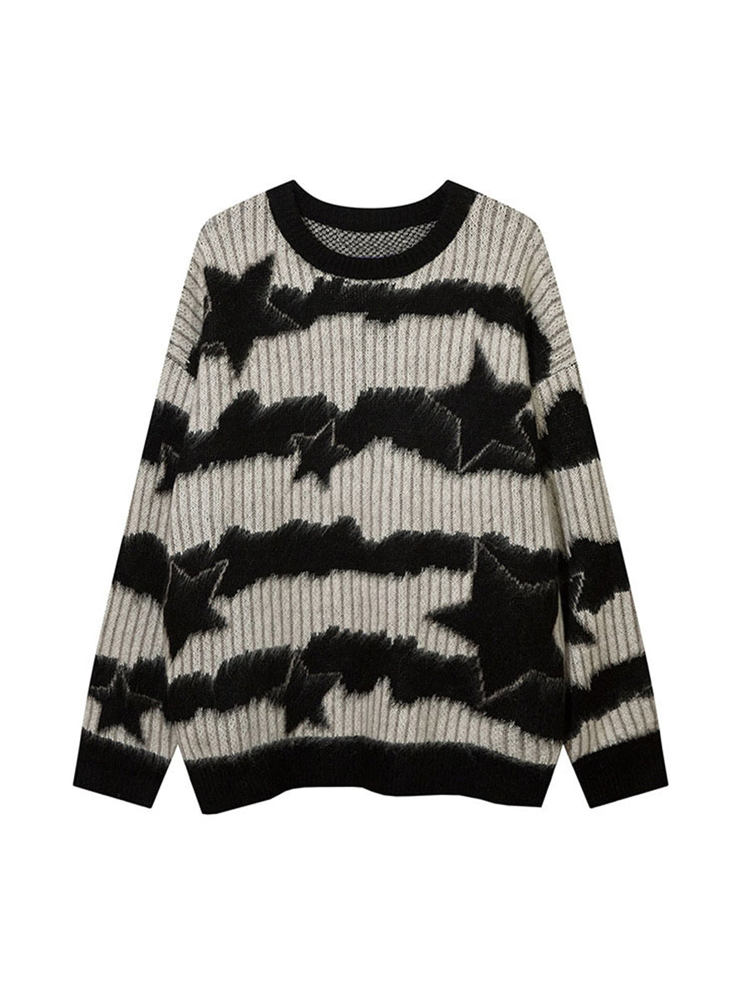 Ayuuki Mohair Star Striped Sweater