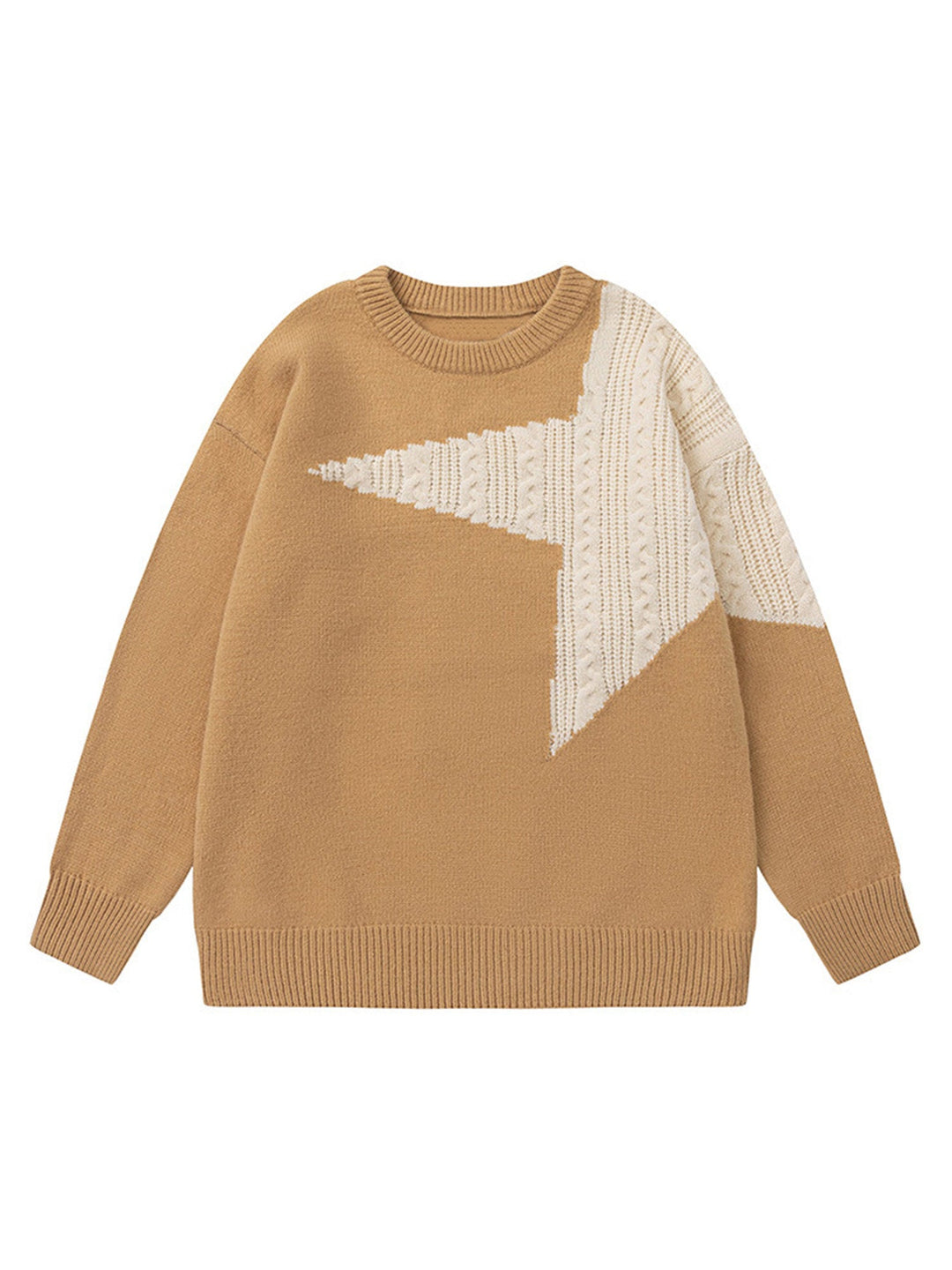 Ayuuki Star Contrast Knit Sweater