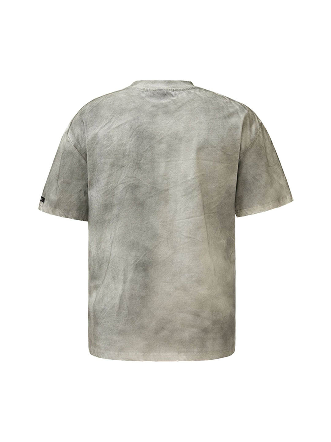 Ayuuki Mud-dyed Dirty Spray Cross Print Street Rap T-Shirt