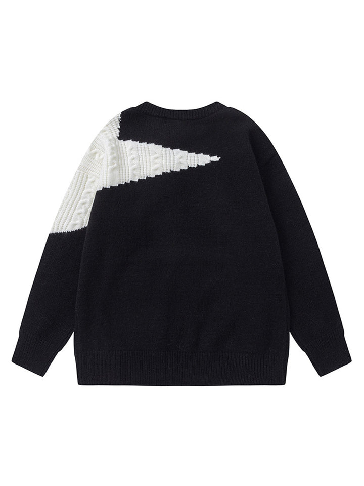 Ayuuki Star Contrast Knit Sweater