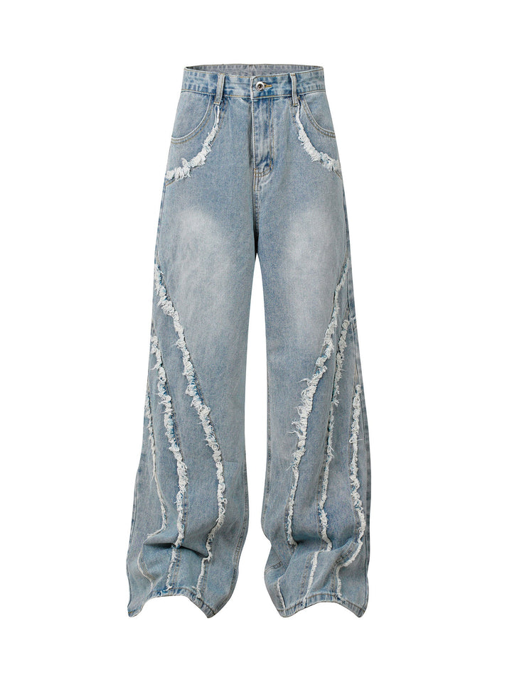 Washed Fur Jeans