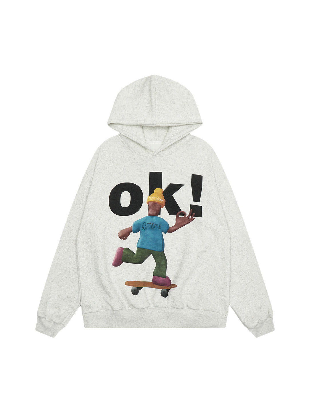 Ayuuki Skateboard Character Printed Hoodie