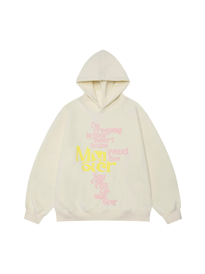 Ayuuki Contrasting Letter Print Hoodie