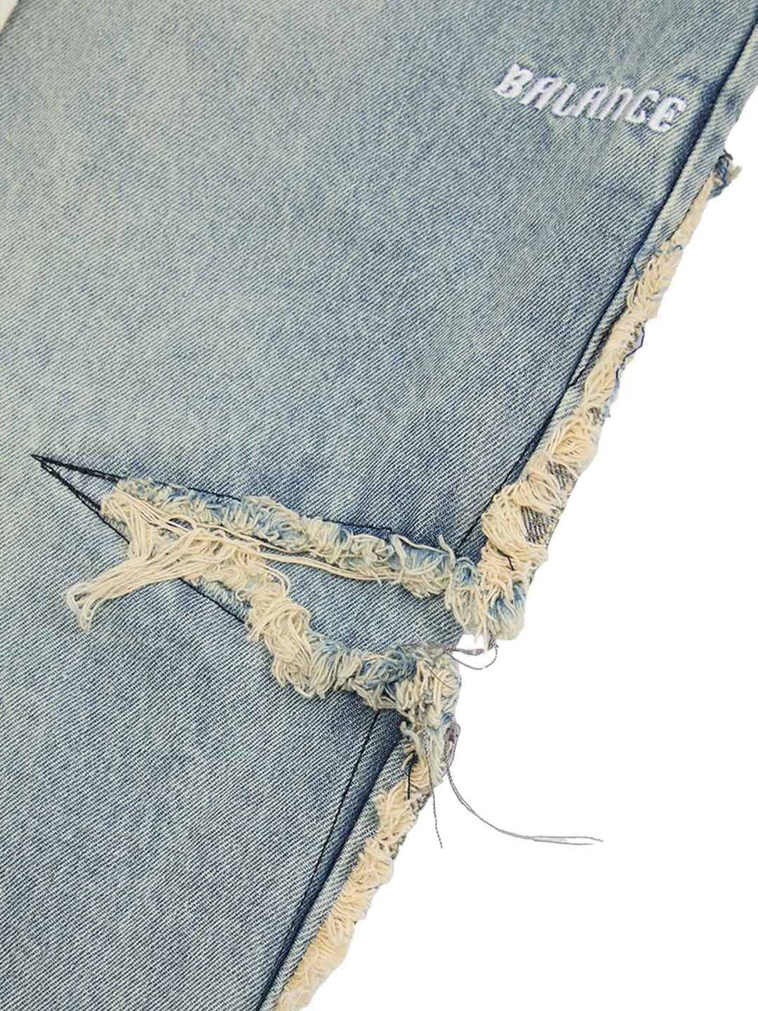 Ayuuki Drawstring Ripped Cross Star Jeans