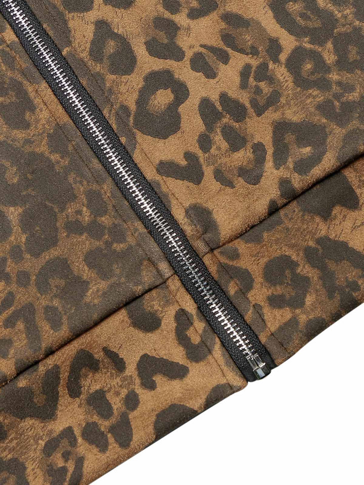 Ayuuki Cheetah Print Suede Tracksuit - 2277