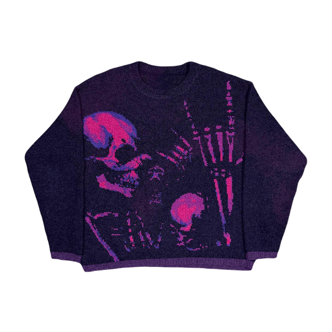 "SKULL RAVE" Sweater