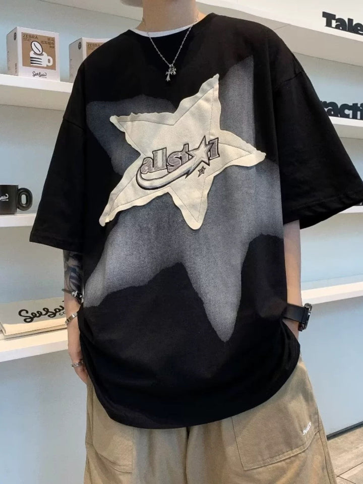 Ayuuki Vintage Star Loose T-Shirt