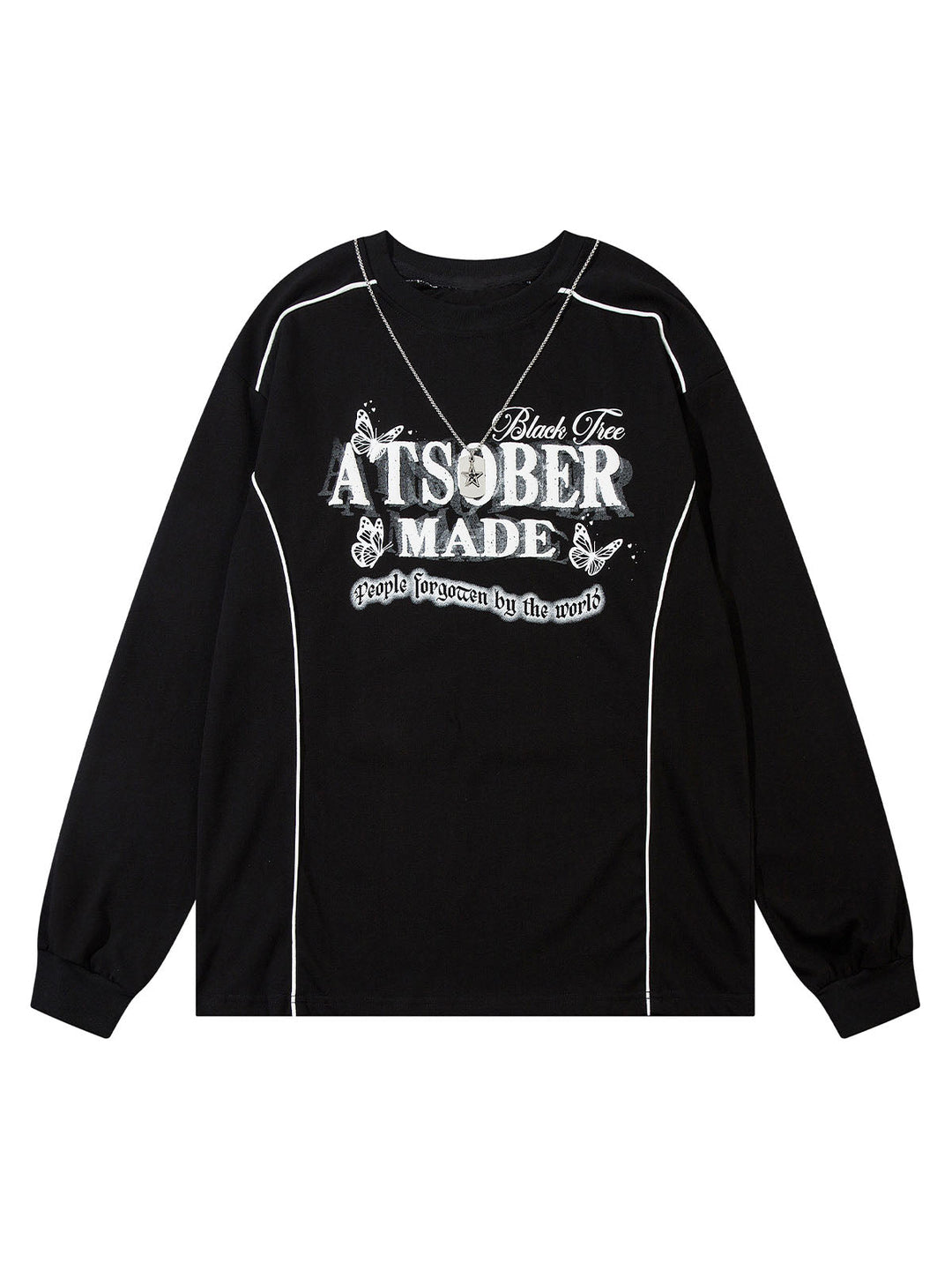 Ayuuki Star Chain Butterfly Long Sleeve T-shirt