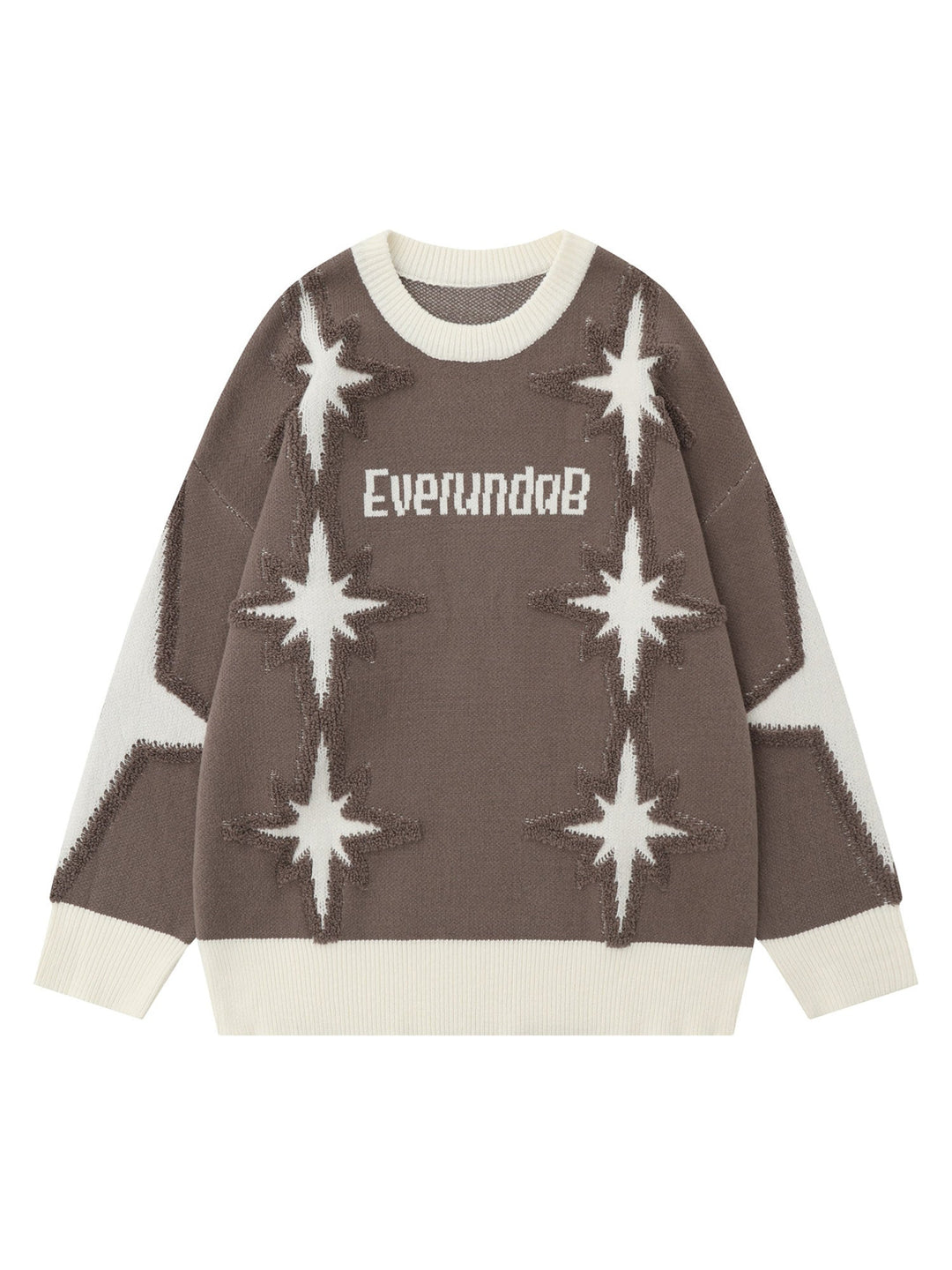 Ayuuki Star Jacquard Crew Neck Sweater