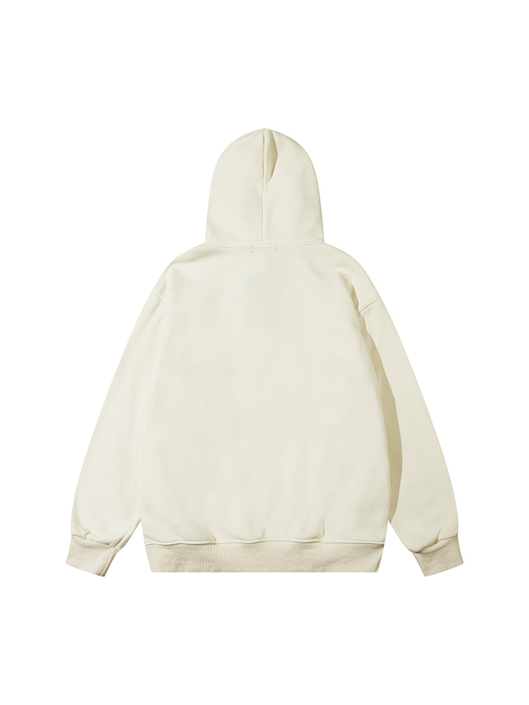 Ayuuki Star Patch Embroidered Hooded Fleece Sweatshirt