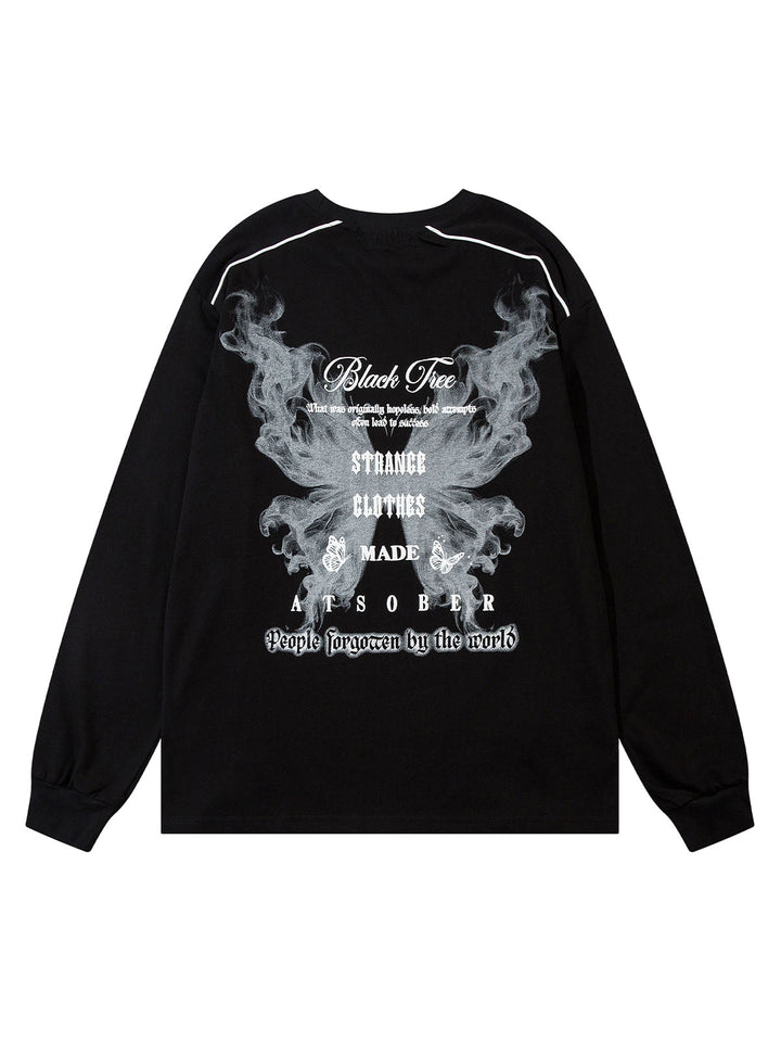 Ayuuki Star Chain Butterfly Long Sleeve T-shirt