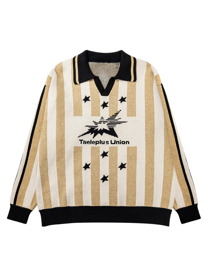 Ayuuki Star Rugby Striped Sweater