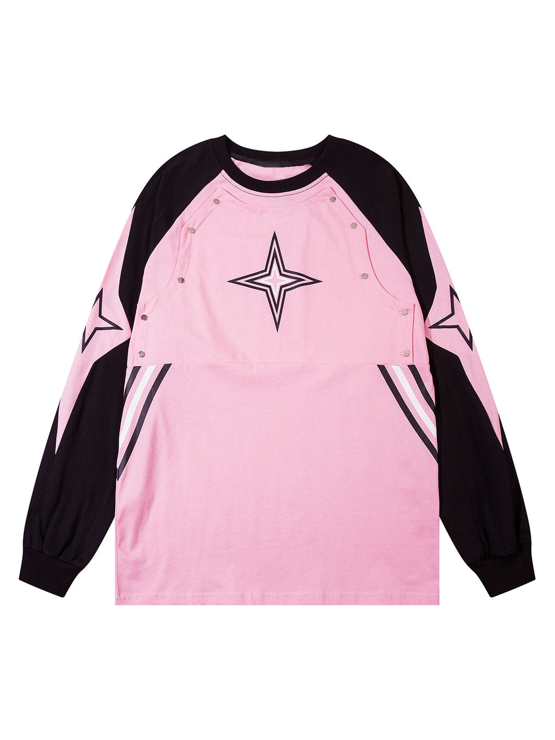 Ayuuki Star Stitched Studded Long Sleeve T-shirt