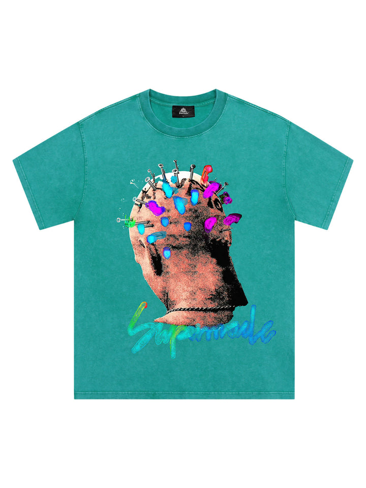 Ayuuki Street Artistic Painted Portrait T-shirt