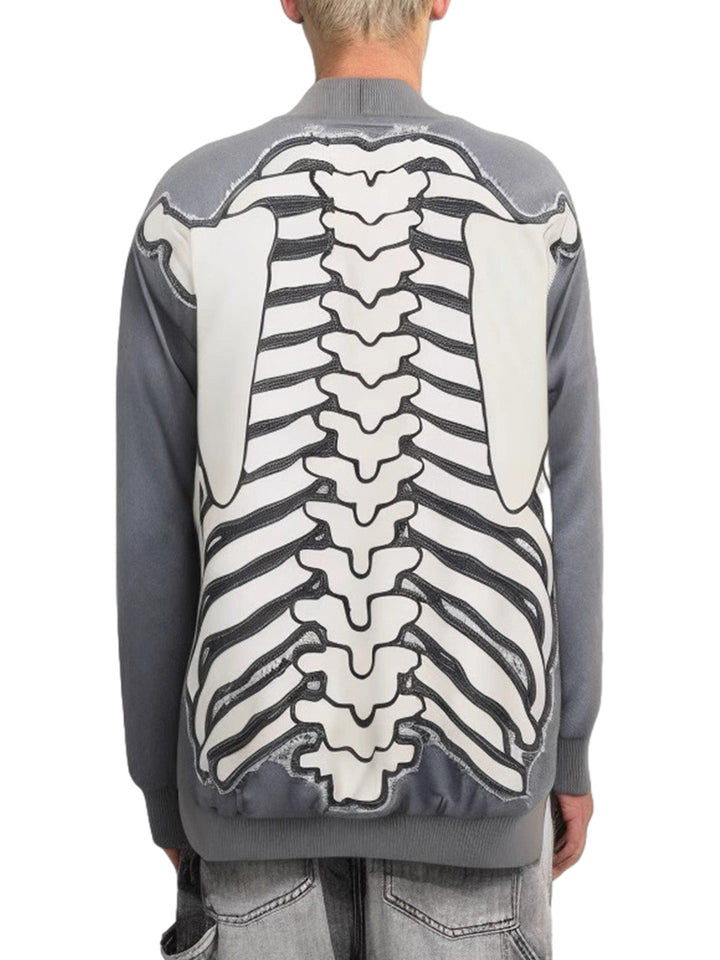 Ayuuki Skull Print Bomber Jacket